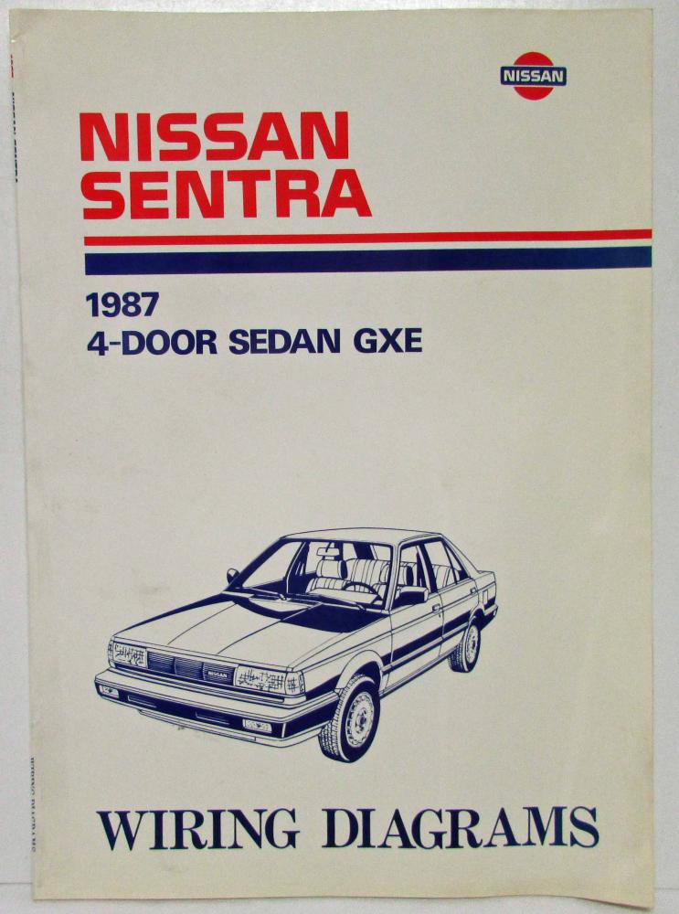 1987 Nissan Sentra 4-Door Sedan GXE Electrical Wiring Diagram Manual
