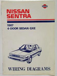 1987 Nissan Sentra 4-Door Sedan GXE Electrical Wiring Diagram Manual