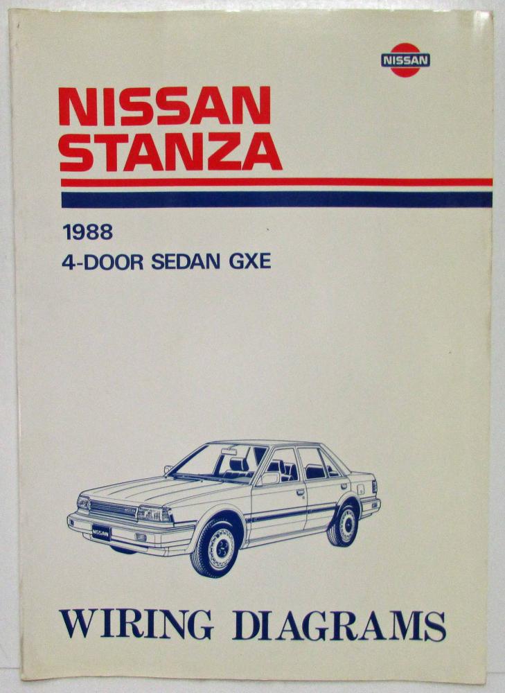 1988 Nissan Stanza 4Door Sedan GXE Electrical Wiring Diagram Manual