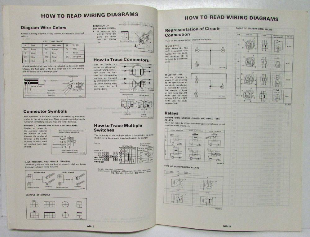 1988 Nissan Stanza 4Door Sedan GXE Electrical Wiring Diagram Manual