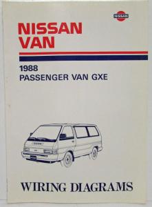 1988 Nissan Passenger Van GXE Electrical Wiring Diagram Manual