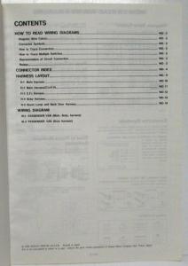 1988 Nissan Passenger Van GXE Electrical Wiring Diagram Manual