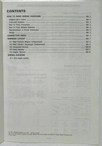 1988 Nissan Sentra 4-Door Sedan GXE Electrical Wiring Diagram Manual