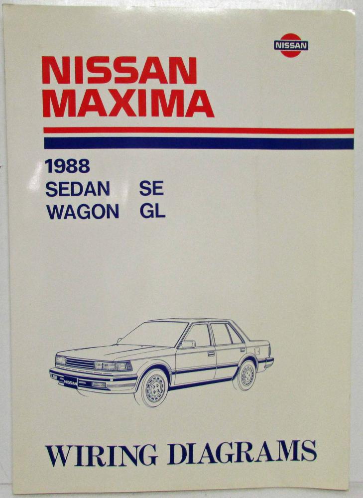 1988 Nissan Maxima Sedan SE & Wagon GL Electrical Wiring Diagram Manual
