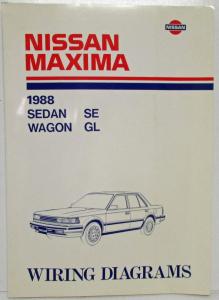 1988 Nissan Maxima Sedan SE & Wagon GL Electrical Wiring Diagram Manual