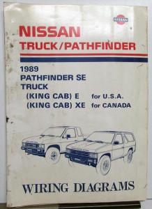 1989 Nissan Truck King Cab & Pathfinder SE Electrical Wiring Diagram Manual