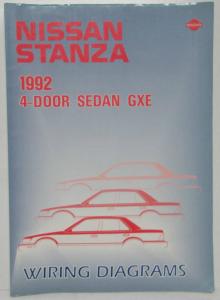 1992 Nissan Stanza 4-Door Sedan GXE Electrical Wiring Diagram Manual