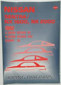 1993 Nissan Stanza Altima 4-Door Sedan XE-S Electrical Wiring Diagram Manual