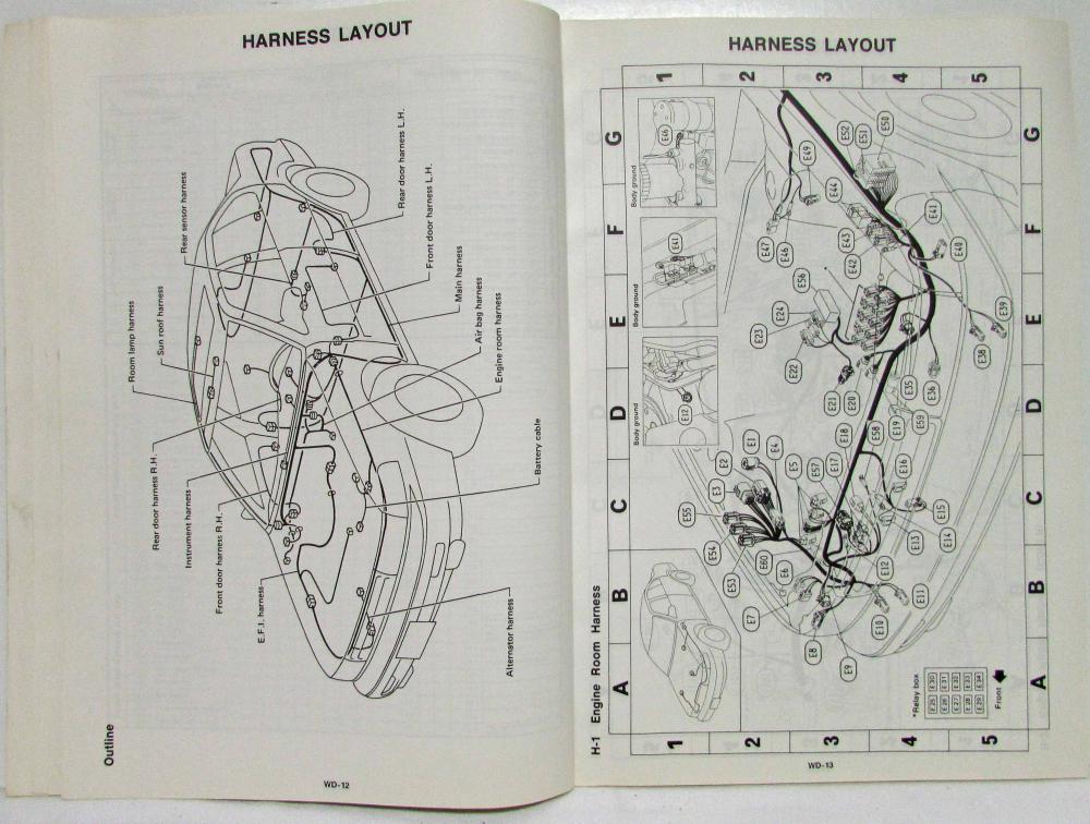 1993 Nissan Maxima Sedan GXE and SE Electrical Wiring Diagram Manual