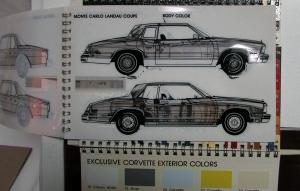 1978 Chevrolet Dealer Album Color & Trim Fabric Selector Camaro Corvette
