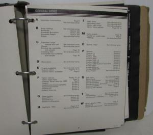 1983 Pontiac Trans Am Firebird Grand Prix 6000 Dealer Product Manual Data Book