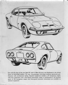 1968 Opel GT Press Photo Lot 0001
