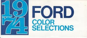 1974 Ford Car Exterior Colors Paint Chips Folder Mustang Torino Ranchero T-Bird