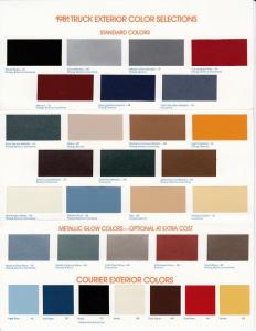 1981 Ford Light Truck Exterior Colors Paint Chips Folder Pickup Bronco Econoline