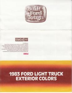 1983 Ford Light Truck Exterior Colors Paint Chips Folder Pickup Bronco Econoline