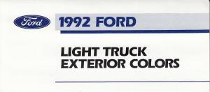 1992 Ford Lt Truck Exterior Colors Paint Chips Folder Pickup Econoline Explorer