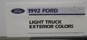 1992 Ford Lt Truck Exterior Colors Paint Chips Folder Pickup Econoline Explorer