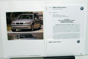 2002 BMW Press Kit Media Release New Models Intro 3 Series & X5 4.6is