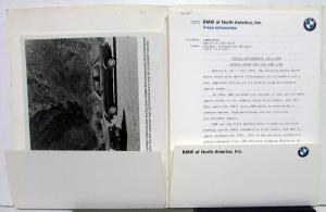 1987 BMW Press Kit Media Release 325 528 635 735 L7 New Models Intro