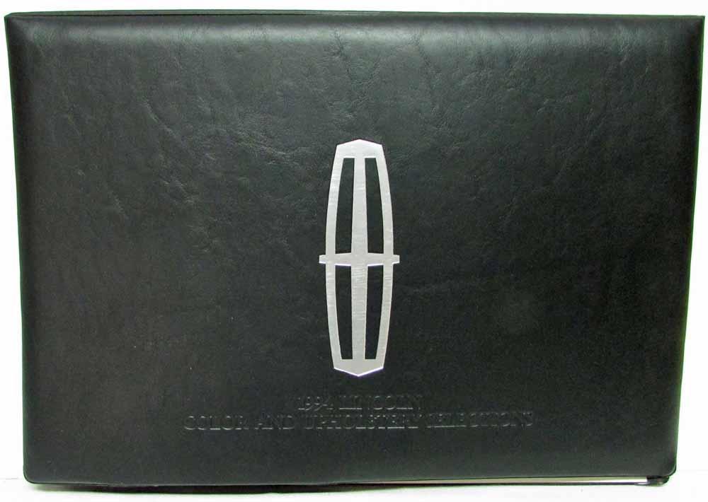 1994 Lincoln Color & Upholstery Selections Dealer Album Town Car Continental