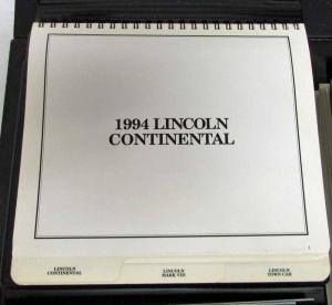 1994 Lincoln Color & Upholstery Selections Dealer Album Town Car Continental