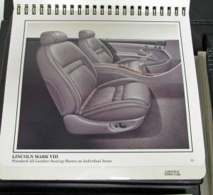 1994 Lincoln Color & Upholstery Selections Dealer Album Town Car Continental