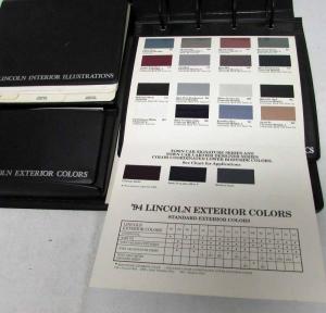 1994 Lincoln Color & Upholstery Selections Dealer Album Town Car Continental