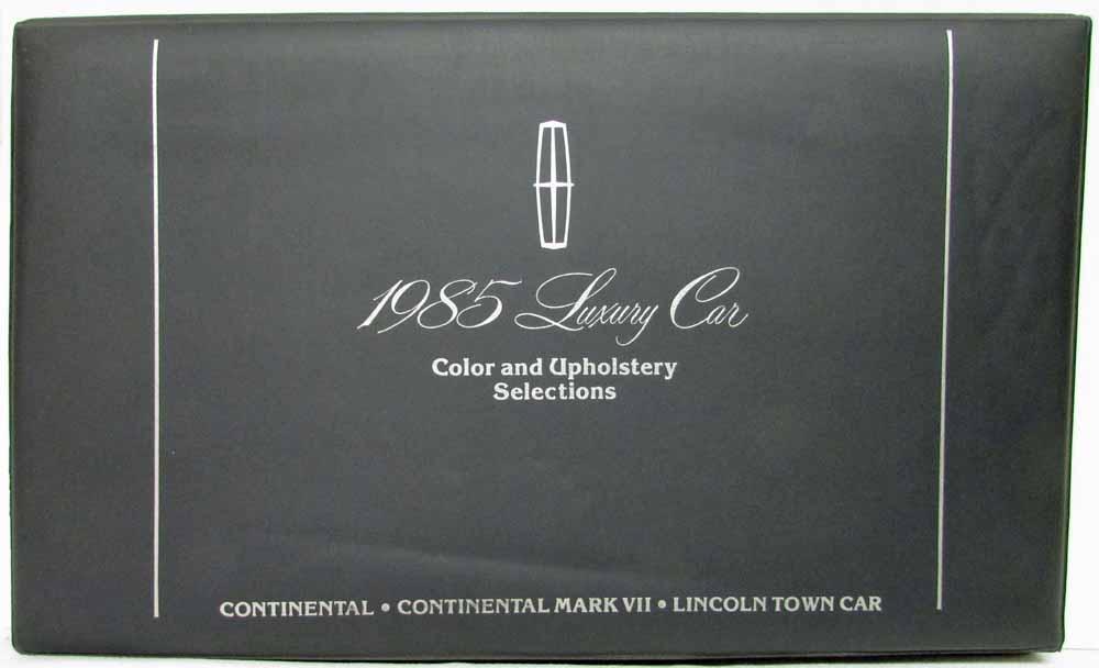 1985 Lincoln Color & Upholstery Selections Dealer Album TownCar Continental Mark