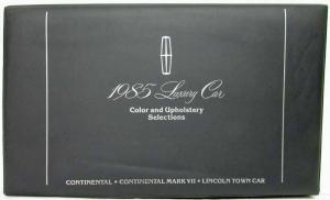 1985 Lincoln Color & Upholstery Selections Dealer Album TownCar Continental Mark