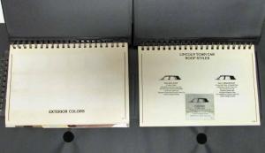 1985 Lincoln Color & Upholstery Selections Dealer Album TownCar Continental Mark