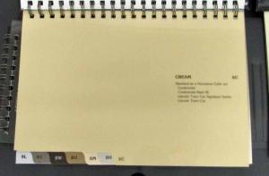 1985 Lincoln Color & Upholstery Selections Dealer Album TownCar Continental Mark