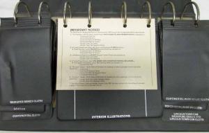1985 Lincoln Color & Upholstery Selections Dealer Album TownCar Continental Mark