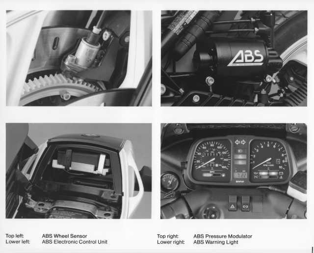 1988 BMW K100RS Special Anti-lock Bracking System Components Press Photo 0014