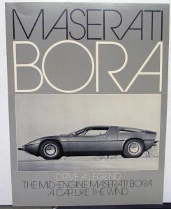 1973 Maserati Bora Dealer Sales Handout Data Sheet Features Specifications