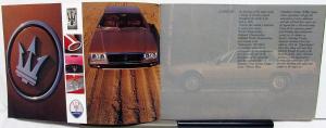1979 Maserati QuattroPorte Dealer Sales Brochure Features Original