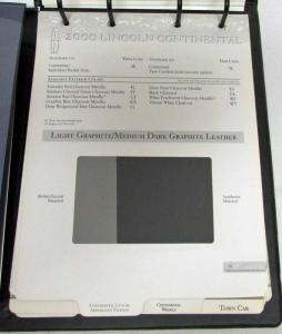 2000 Lincoln Color & Upholstery Selections Dealer Album LS Continental Navigator