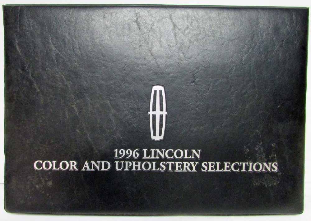 1996 Lincoln Color & Upholstery Selection Dealer Album Continental Mark Town Car