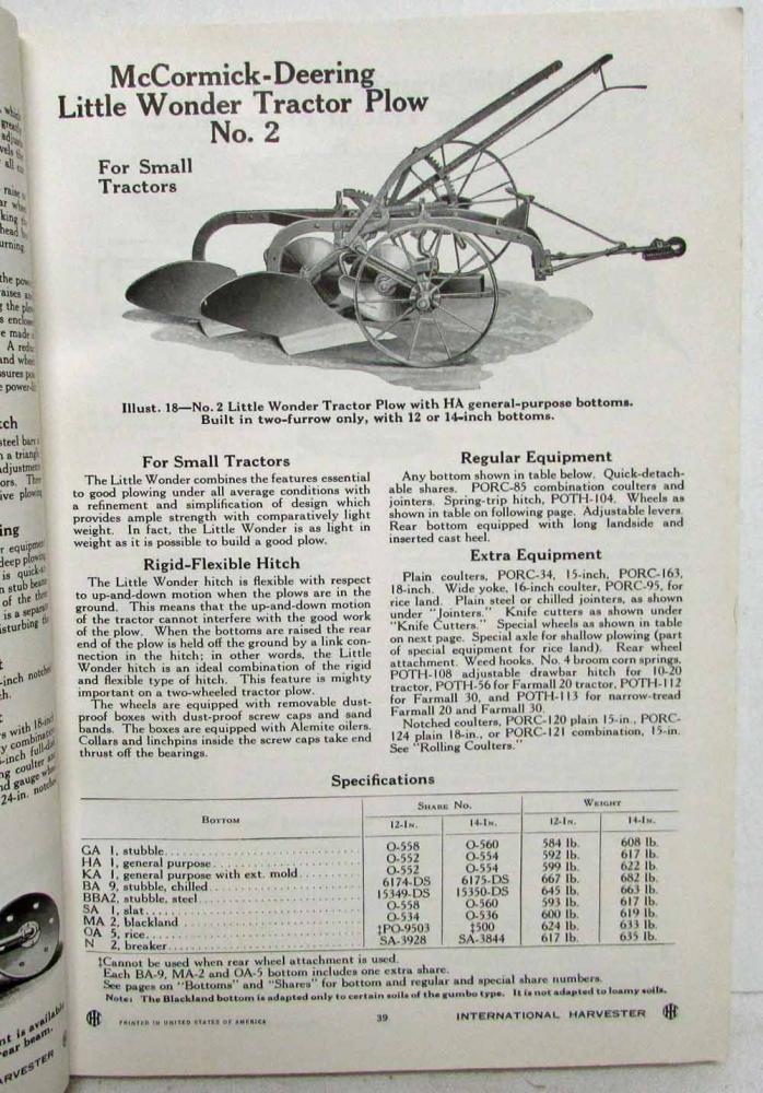 1940 International Harvester Catalog No 40 McCormickDeering Line