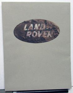 2000 Land Rover New Models intro Press Kit Media Release Range Rover Discovery
