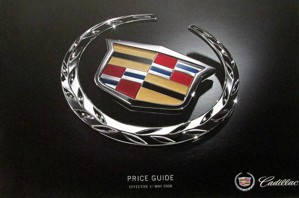 2008 Cadillac BLS STS SRX Escalade Price Guide UK Europe Market Sales Brochure