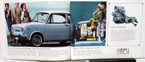 1967 Fiat Dealer Sales Brochure Folder 850 Sedan Features Specifications