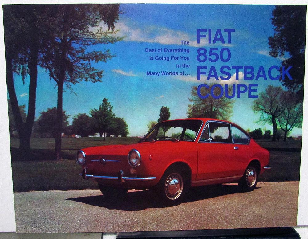 1967 Fiat Dealer Sales Brochure 850 Fastback Coupe Features & Specs