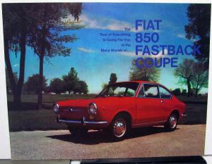 1967 Fiat Dealer Sales Brochure 850 Fastback Coupe Features & Specs