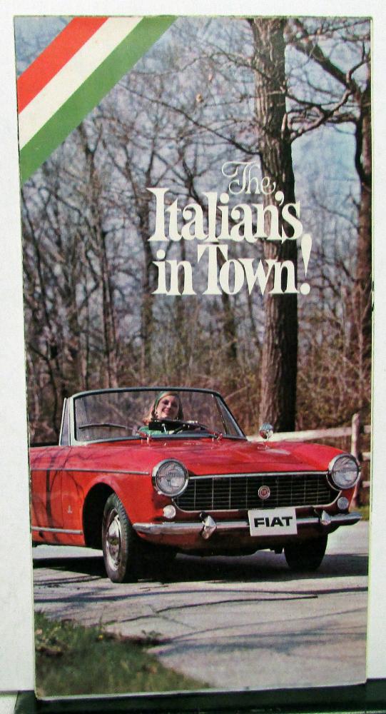 1966 Fiat Dealer Sales Brochure Folder 600 D Spider 1500 1100 R 850 Wagon