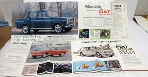 1966 Fiat Dealer Sales Brochure Folder 600 D Spider 1500 1100 R 850 Wagon