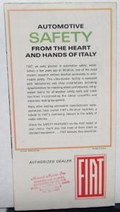 1966 Fiat Dealer Sales Brochure Folder 600 D Spider 1500 1100 R 850 Wagon