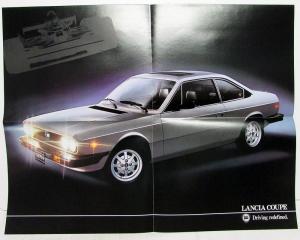 1981 Lancia Coupe Dealer Sales Brochure Folder Poster Features Specs