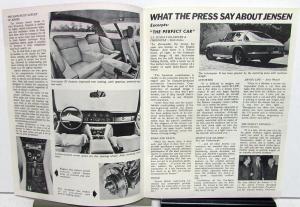 1971-1972 Jensen Interceptor III Dealer Sales Brochure USA Debut Features Orig