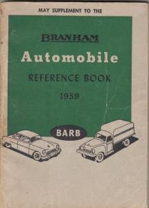 1959 Branham Automobile Reference Book - May Supplement