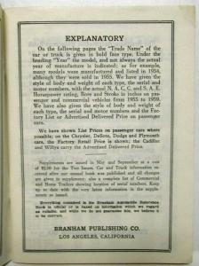 1959 Branham Automobile Reference Book - September Supplement